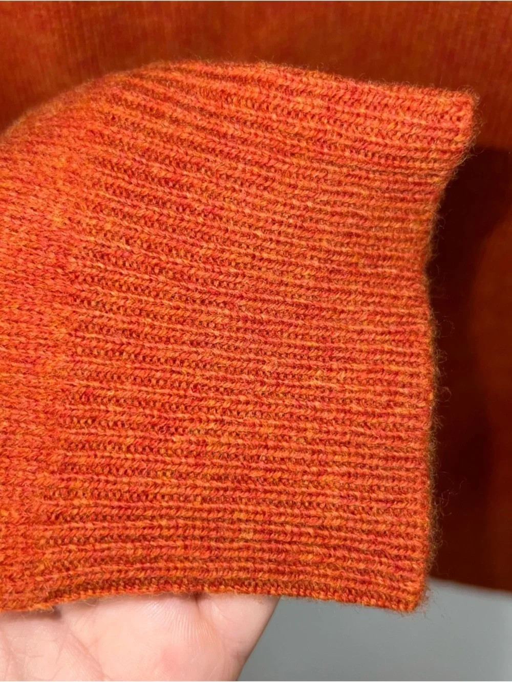 Polo by Ralph Lauren V-Neck Sweater - Rust Orange with Green Pony - Picture 8 of 12